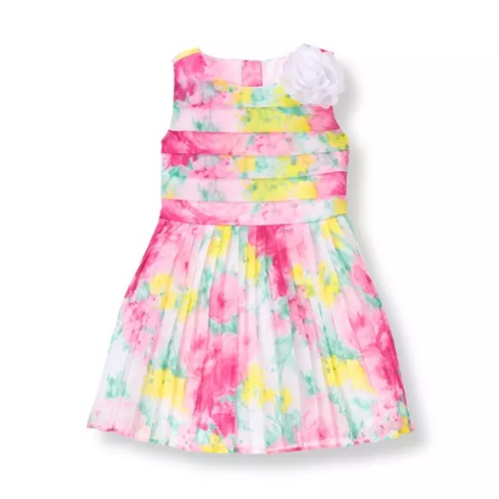 Janie & Jack Floral Chiffon Dress Size 12-18 months